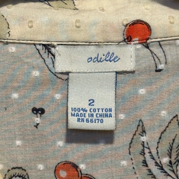 Odille Cream and Red Floral Blouse - Picture 7 of 13